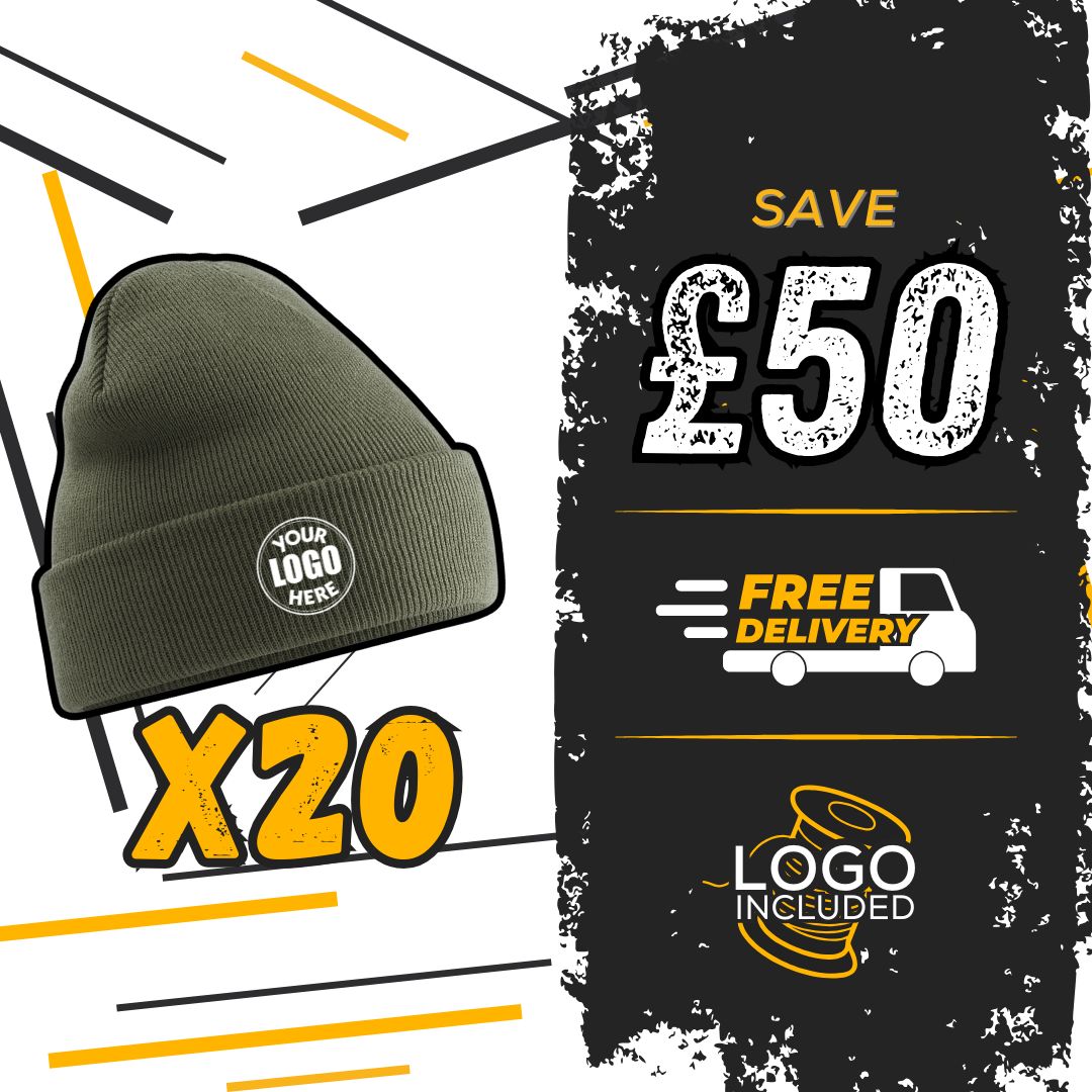 Cuffed-Beanie-Bundle-20 Beechfield Cuffed Beanie Bundle x 20 - Image 1