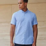 Henbury Modern Short Sleeve Oxford Shirt