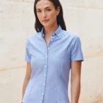 Henbury Women's Modern Short Sleeve Oxford Shirt