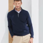 Henbury Unisex sustainable ¼-Zip Sweatshirt