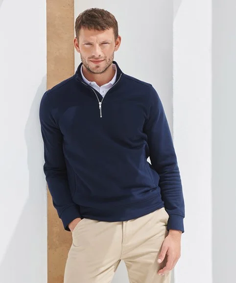 HB842-main-image Henbury Unisex sustainable ¼-Zip Sweatshirt - Image 1