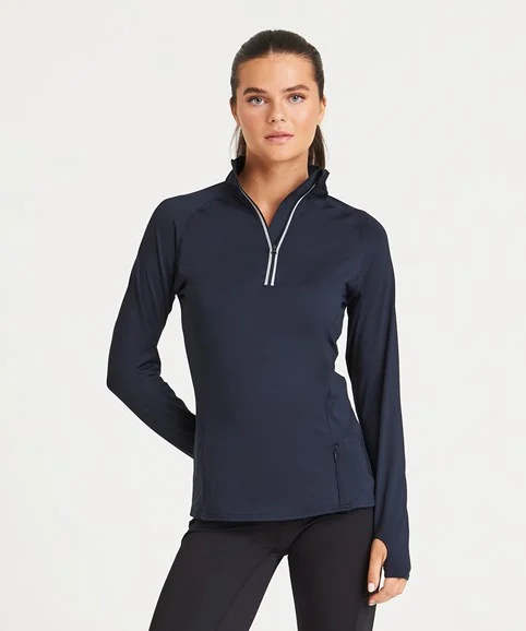 JC035-main-image AWDis Women's Cool Flex Long Half-Zip Top - Image 1