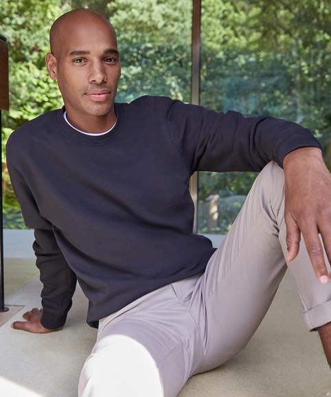 KK337-main-image Kustom Kit - Regular Fit Piqué Sweatshirt - Image 1