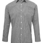 Premier - Microcheck (Gingham) Long Sleeve Cotton Shirt